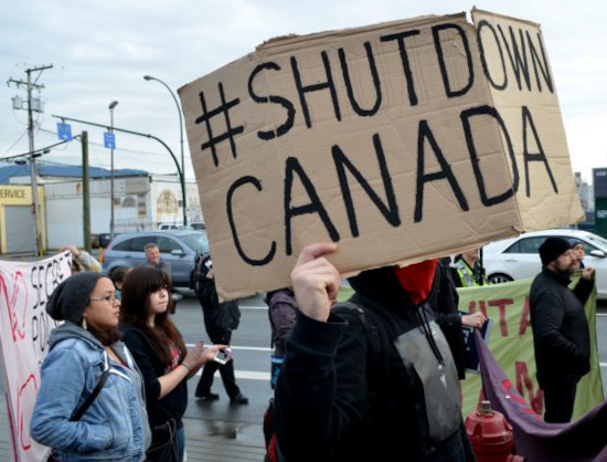 Just another shut down Canada demo